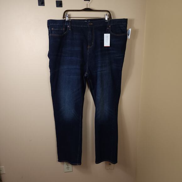 Old Navy Slim Built-In-Flex Jeans For Men Dark Wash Size 48x34 - Picture 1 of 10